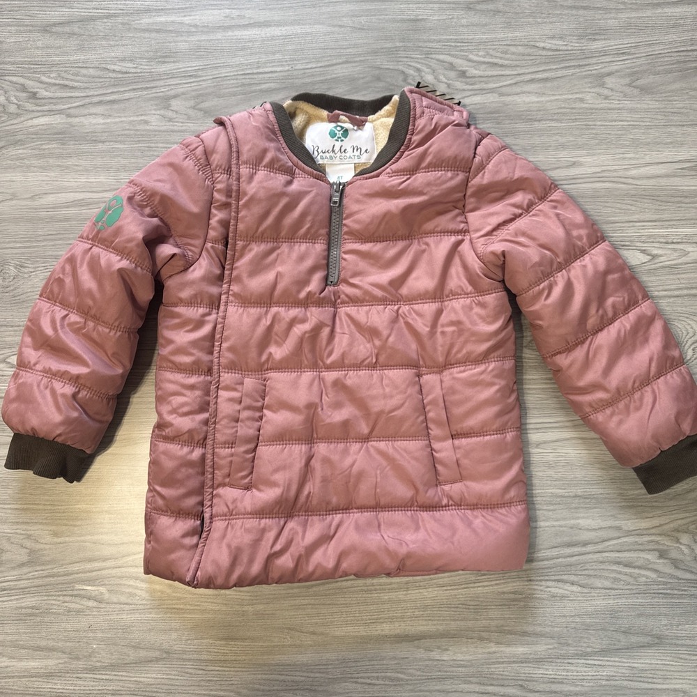 Buckle Me Baby Girls Pink 4T Car Seat Safety Coat